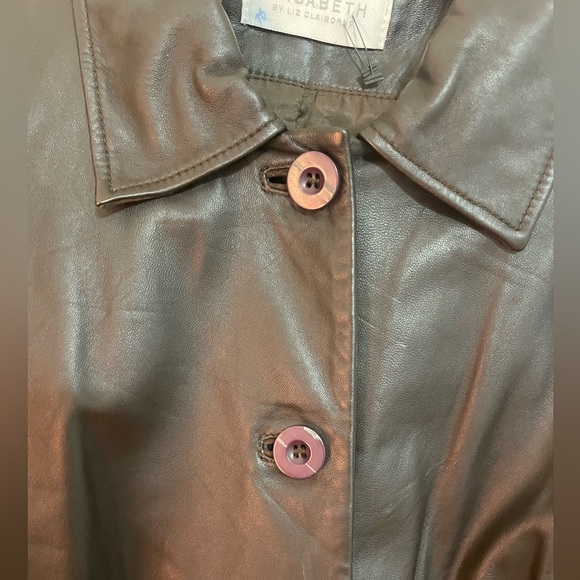 Liz Claiborne Leather Jacket - Picture 4 of 9